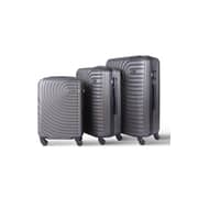 Para John Lightweight 3-pieces Abs Hard Side Travel Luggage Trolley Bag Set With Lock For Unisex Hard Shell Strong