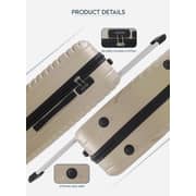 Para John Lightweight 3-pieces Abs Hard Side Travel Luggage Trolley Bag Set With Lock For Unisex Hard Shell Strong