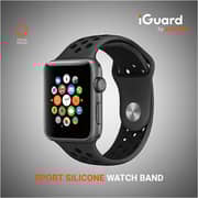 Porodo Sport Silicone Band For Apple Watch 42/44/45mm Black/Grey