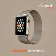 Porodo Steel Mesh Band For Apple Watch 42/44/45mm Gold