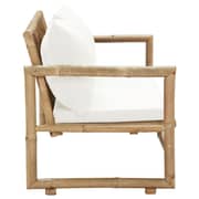 Vidaxl 2 Seater Garden Sofa With Cushions Bamboo