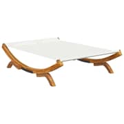 vidaXL Outdoor Lounge Bed 165x188.5x46 cm Solid Bent Wood Cream