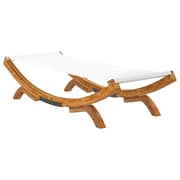 vidaXL Outdoor Lounge Bed 100x188.5x44 cm Solid Bent Wood Cream