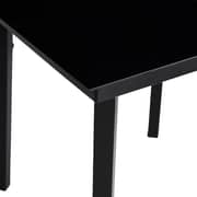 Vidaxl Garden Dining Table Black 140x70x74 Cm Steel And Glass