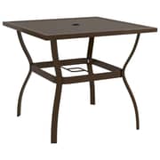 Vidaxl Garden Table Brown 81.5x81.5x72 Cm Steel