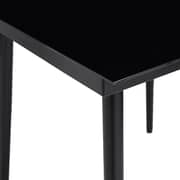 Vidaxl Garden Dining Table Black 140x70x74 Cm Steel And Glass
