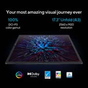 Asus Zenbook 17 Fold OLED UX9702AA-OLED007W Laptop - Core i7 1.1GHz 16GB 1TB Shared Win11Home 17.3inch 2.5K Tech Black English/Arabic Keyboard