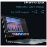 ASUS Zenbook Flip 13 OLED Touch Laptop - 11th GenCore i5 2.4GHz 8GB 512GB Shared Win11Home 13.3inch FHD Pine Grey English/Arabic Keyboard UX363EA-OLED005W