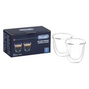 Delonghi Set of 2 Espresso Shot Glasses 60ml Clear