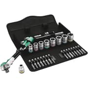 Wera 8100 Sb 10 Zyklop Metal Ratchet Set With Push-through Square, 3/8