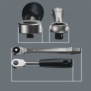 Wera 8100 Sb 10 Zyklop Metal Ratchet Set With Push-through Square, 3/8