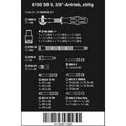 Wera 8100 Sb 9 Zyklop Speed Ratchet Set, 3/8