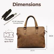 Trands Leather Laptop Bag Brown 14inch
