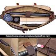 Trands Leather Laptop Bag Brown 14inch