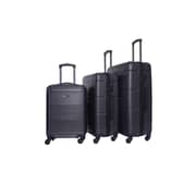 Para John Luggage Spinner Bags Set of 3 20,24,28 Inches Black