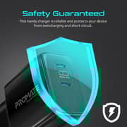 Promate 65W Dual Port Wall Charging Adapter Black