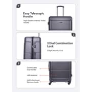 Parajohn Pjtr4025 4 Pcs Zin Trolley Luggage Set, Grey