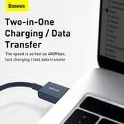 باسوس سلسلة سوبيريور كابل بيانات شحن سريع من USB إلى Ip 2.4a 1 متر أزرق