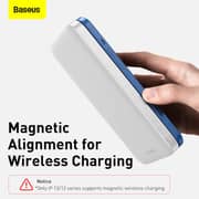 Baseus Magnetic Magsafe Wireless Quick Charging Power Bank 10000mah With 2 Usb Port 20w-white