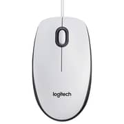 لوجيتك M100 ماوس USB سلكي أبيض