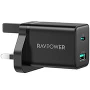 Ravpower PC170 PD 30W 2 Port Wall Charger Black