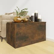 Vidaxl Storage Chest Smoked Oak 84x42x46 Cm Engineered Wood