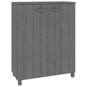 vidaXL Shoe Cabinet HAMAR Dark Grey 85x40x108 cm Solid Wood Pine