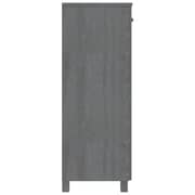 vidaXL Shoe Cabinet HAMAR Dark Grey 85x40x108 cm Solid Wood Pine