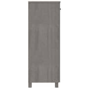 vidaXL Shoe Cabinet HAMAR Light Grey 85x40x108 cm Solid Wood Pine