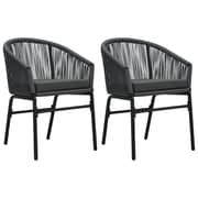 Vidaxl Garden Chairs 2 Pcs Anthracite Pvc Rattan