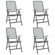 Vidaxl Folding Garden Chairs 4 Pcs Expanded Metal Mesh Anthracite