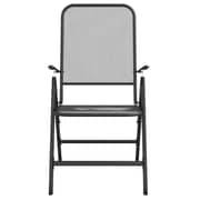 Vidaxl Folding Garden Chairs 4 Pcs Expanded Metal Mesh Anthracite