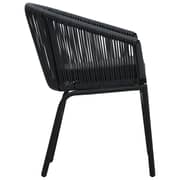 Vidaxl Garden Chairs 2 Pcs Black Pvc Rattan