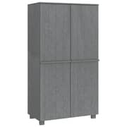 vidaXL Wardrobe HAMAR Dark Grey 89x50x180 cm Solid Wood Pine