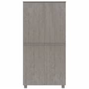vidaXL Wardrobe HAMAR Light Grey 89x50x180 cm Solid Wood Pine