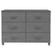 vidaXL Sideboard HAMAR Dark Grey 113x40x80 cm Solid Wood Pine