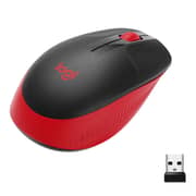 Logitech Wireless Mouse M190, Full Size Ambidextrous Curve Design, 18-month Battery With Power Saving Mode, Usb Receiver, Precise Cursor Control Red