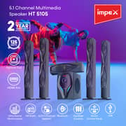 Impex Tall Boy 5.1 Channel Home Theater System 125 W Black - HT 5105