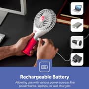 Geepas Rechargeable Handheld Mini Fan - GF9617