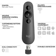 Logitech Laser Presentation Remote Graphite