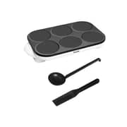 ساتشي آلة صنع البان كيك 2 في 1 وصانع الكريب الصغير NL-CM-1850-WH