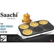 ساتشي آلة صنع البان كيك 2 في 1 وصانع الكريب الصغير NL-CM-1850-WH