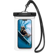 Spigen Universal Waterproof Phone Case [1 Pack] Ipx8 Pouch A601 Compatible With Iphone, Samsung Galaxy And Smartphone Up To 7 Inches - Crystal Clear