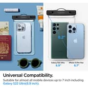 Spigen Universal Waterproof Phone Case [1 Pack] Ipx8 Pouch A601 Compatible With Iphone, Samsung Galaxy And Smartphone Up To 7 Inches - Crystal Clear
