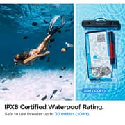 Spigen Universal Waterproof Phone Case [1 Pack] Ipx8 Pouch A601 Compatible With Iphone, Samsung Galaxy And Smartphone Up To 7 Inches - Crystal Clear