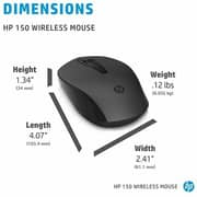 HP 150 Wireless Mouse Black