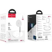 Hoco 2 in 1 Wireless Magnetic Charger White
