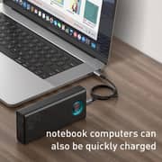 BASEUS 30000mAh Power Bank Fast Charging Charger Digital Display Screen Portable Charger Black