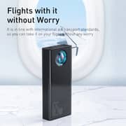 BASEUS 30000mAh Power Bank Fast Charging Charger Digital Display Screen Portable Charger Black
