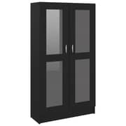 Vidaxl Vitrine Cabinet Black 82.5x30.5x150 Cm Engineered Wood